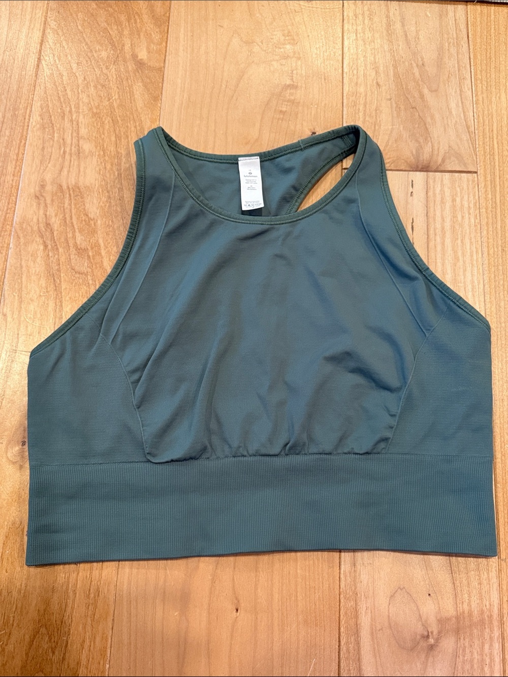 lululemon athletica High-Neck Sports Bra in Deep Teal Green